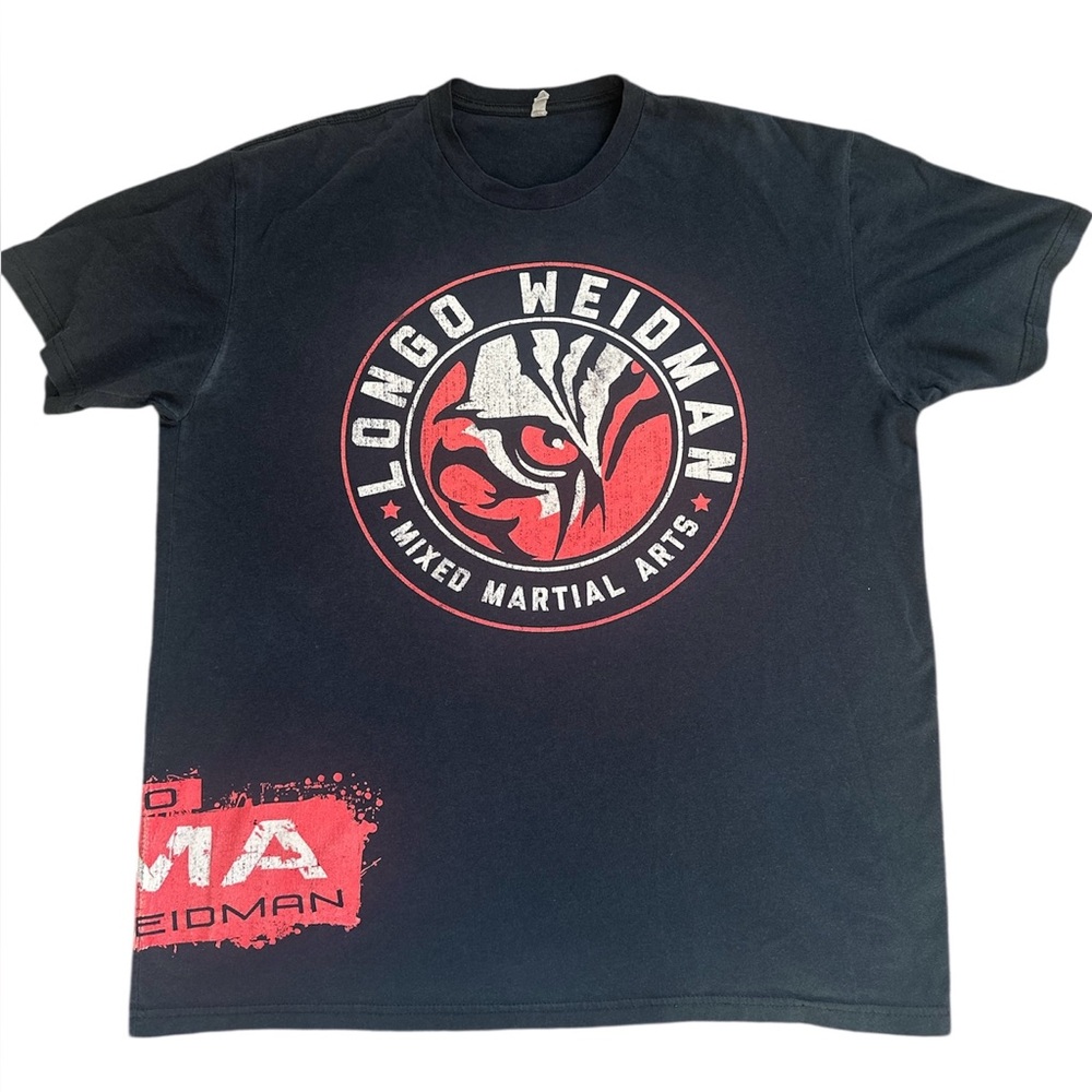 Longo Weidman Mixed Martial Arts MMA Black Shirt XL Short Sleeve Logo Graphic